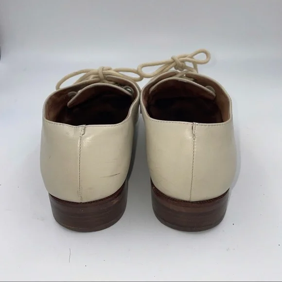 Madewell Cream Leather Oxfords - Picture 4 of 8